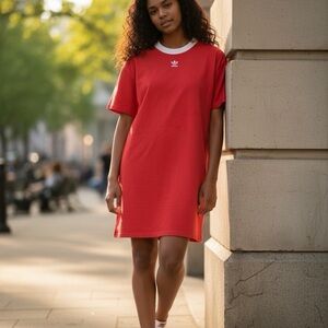 Adidas Bold Red Short Sleeve Tee